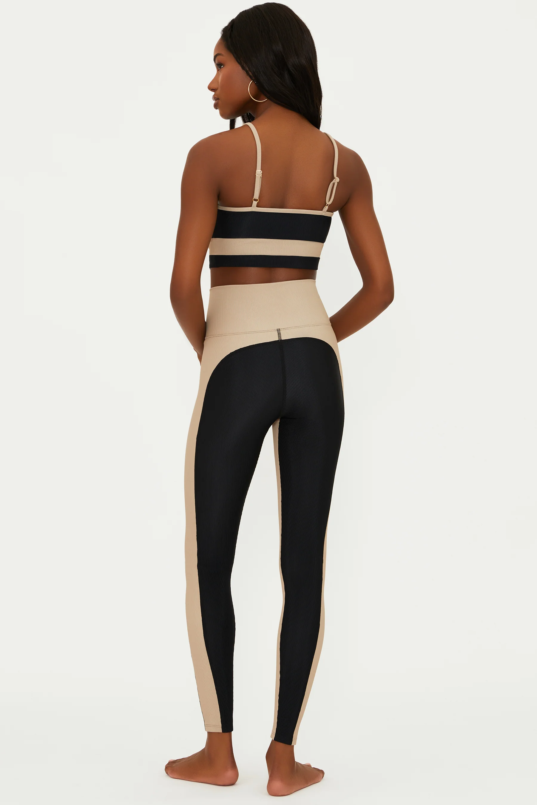 Colorblock Legging Black Tan - Image 4