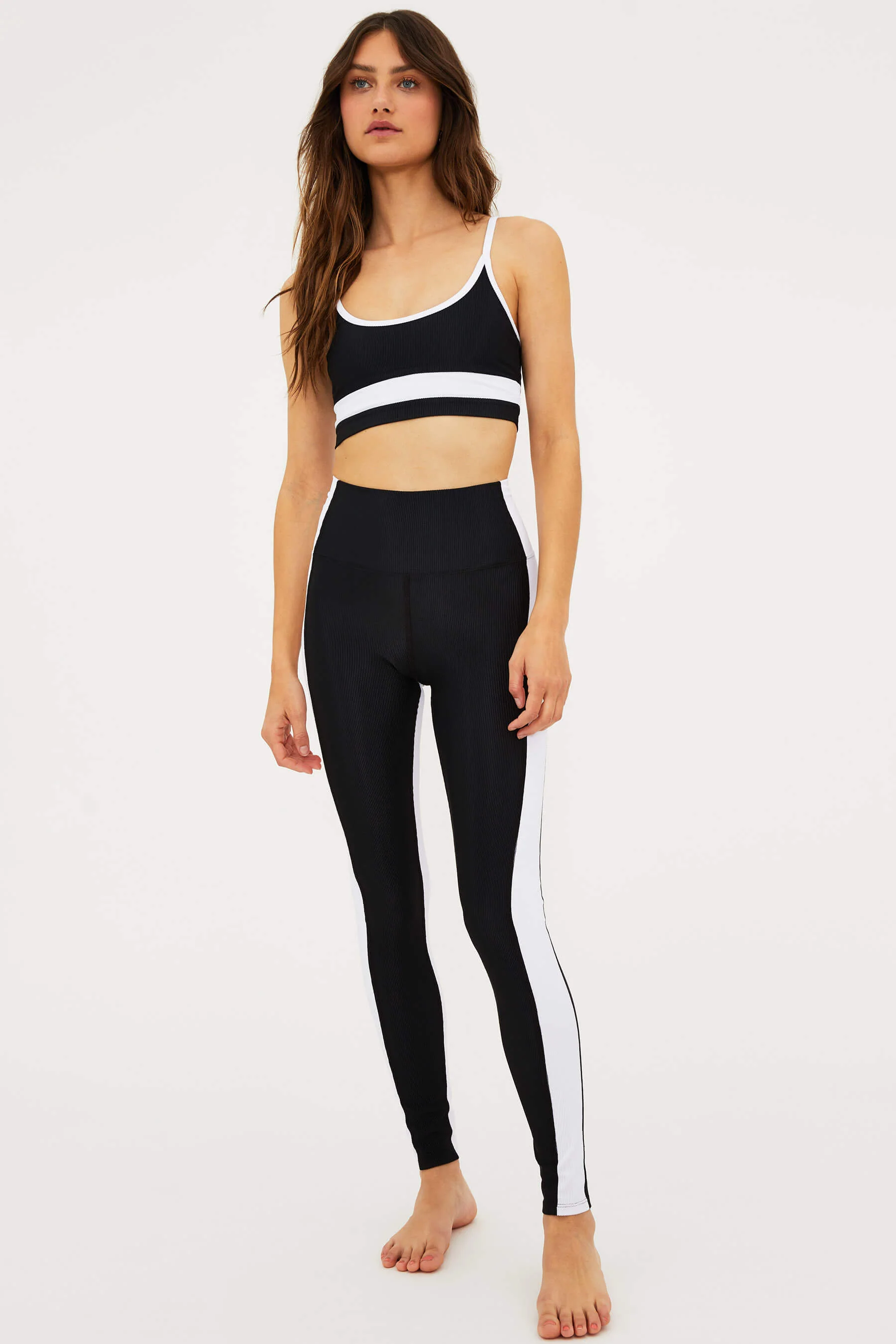 Colorblock Legging Black & White - Image 3