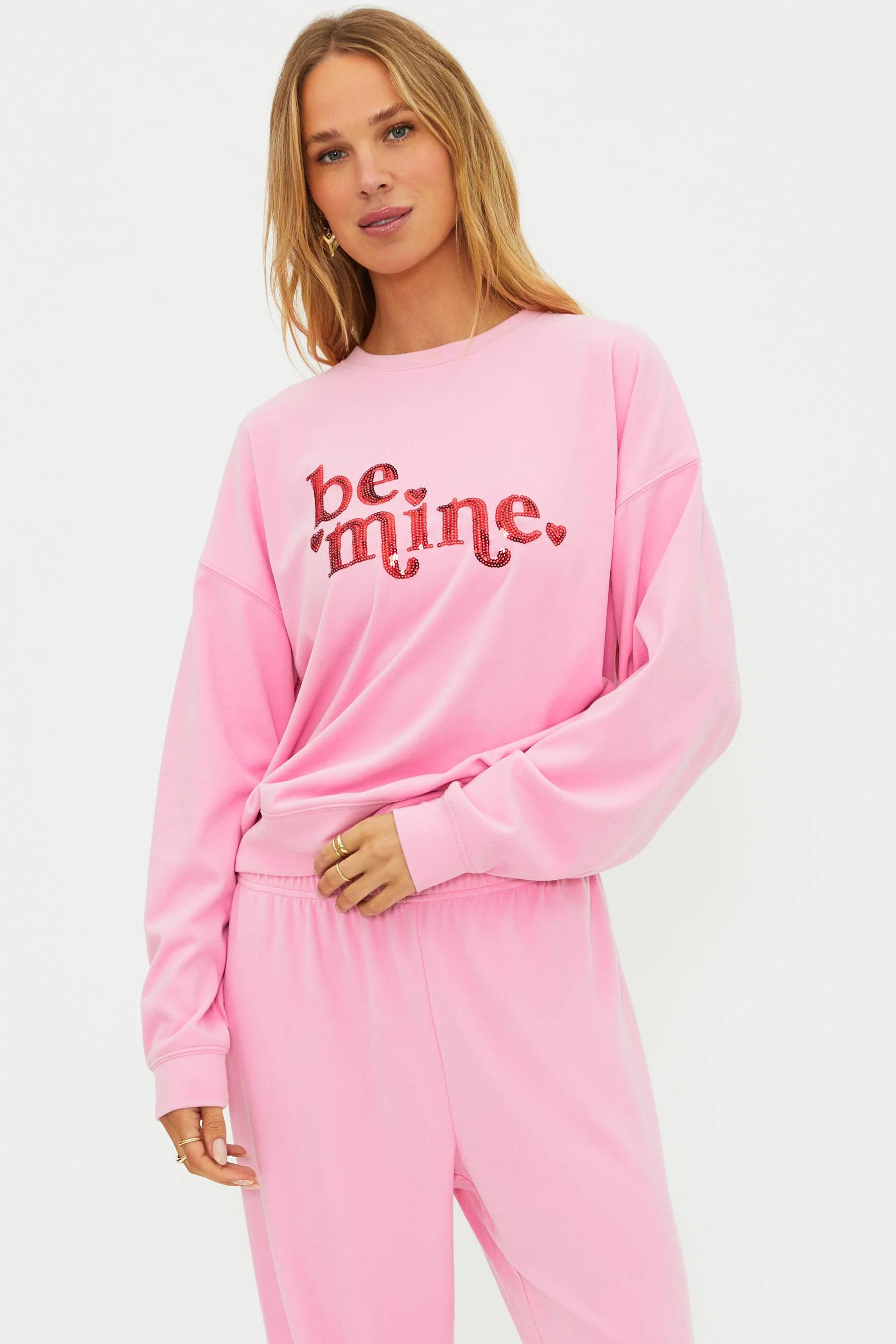 Devyn Oversized Sweatshirt Lovely Pink - Image 4