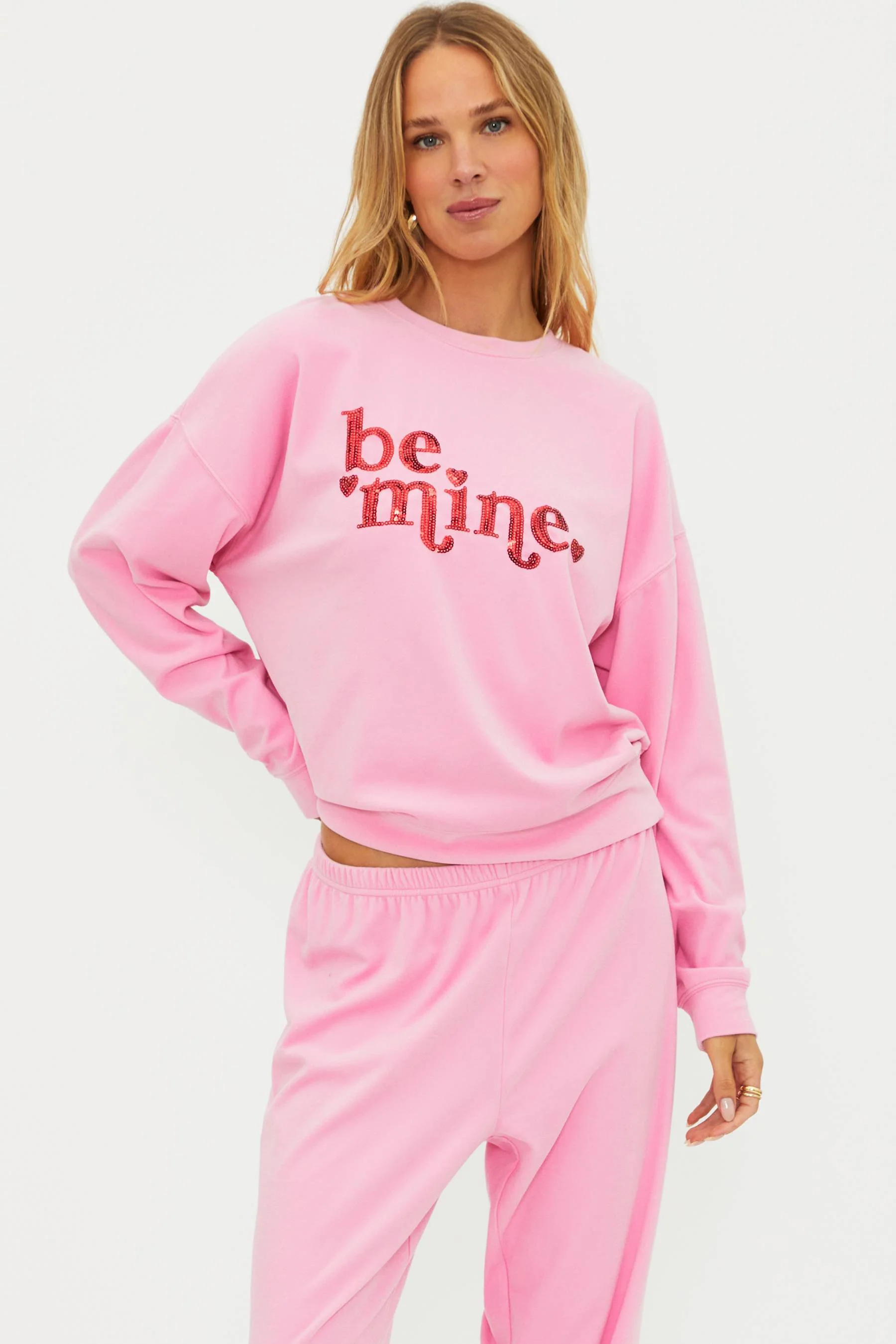 Devyn Oversized Sweatshirt Lovely Pink - Image 5