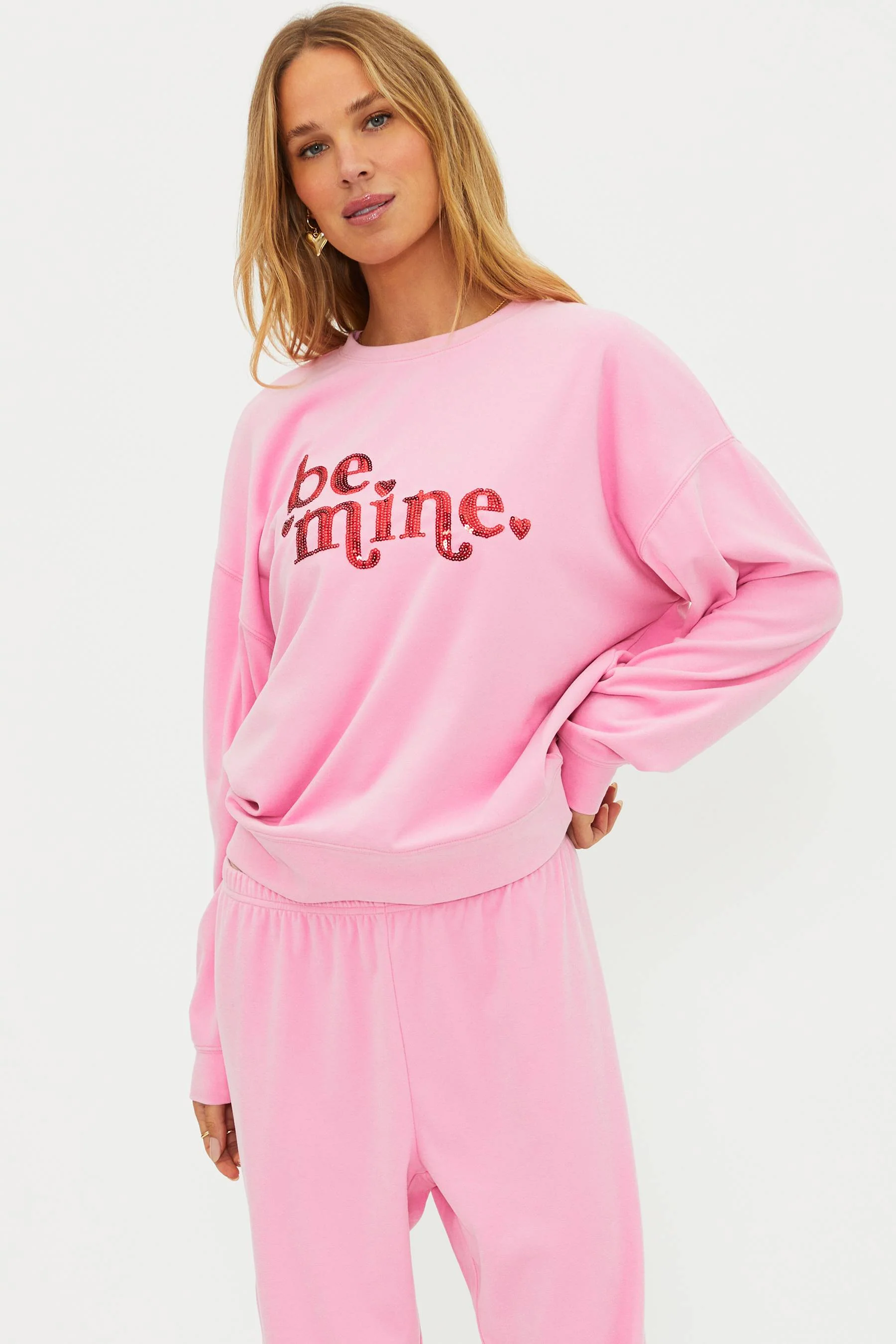 Devyn Oversized Sweatshirt Lovely Pink - Image 6