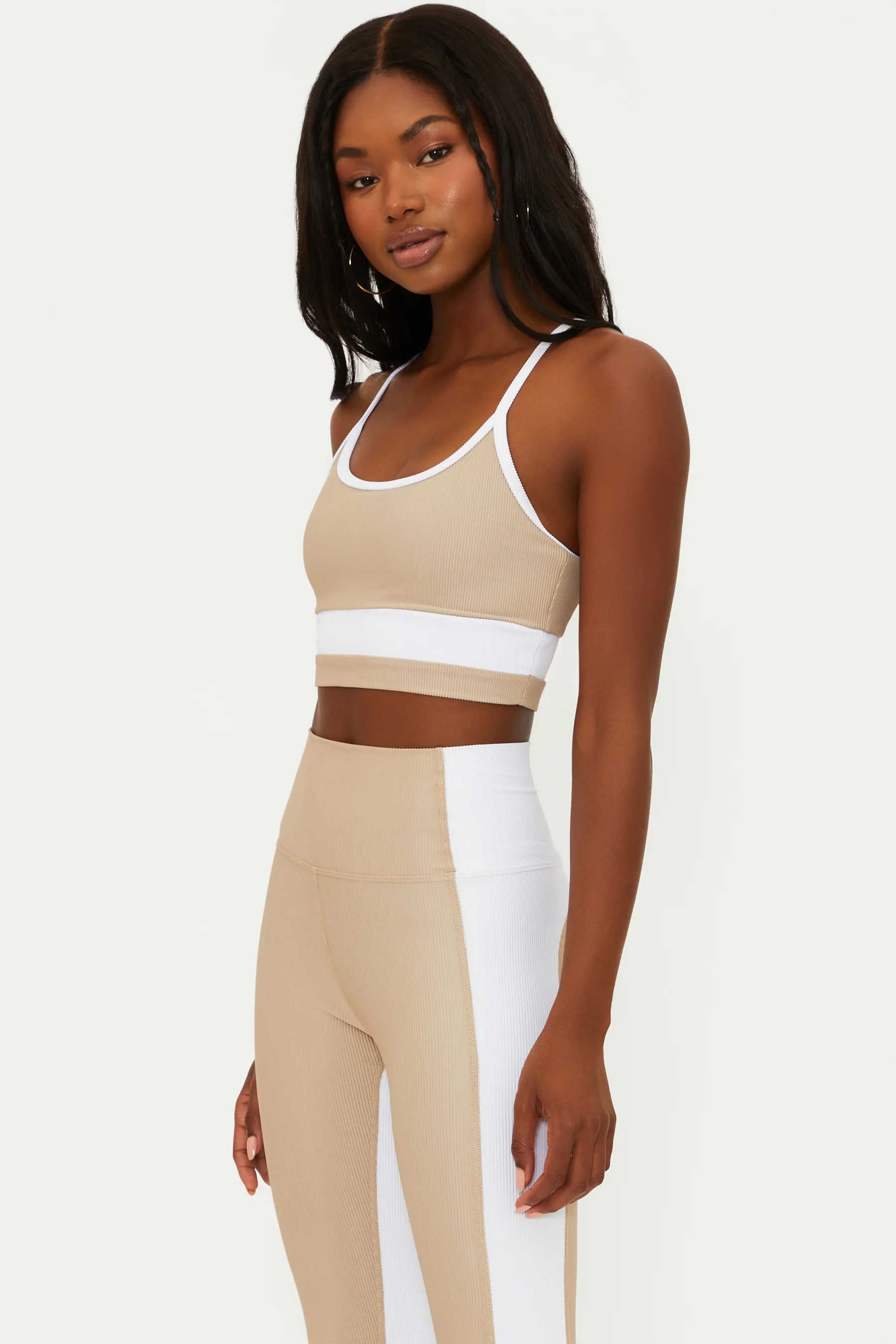 Eva Top Tan White Colorblock - Image 3
