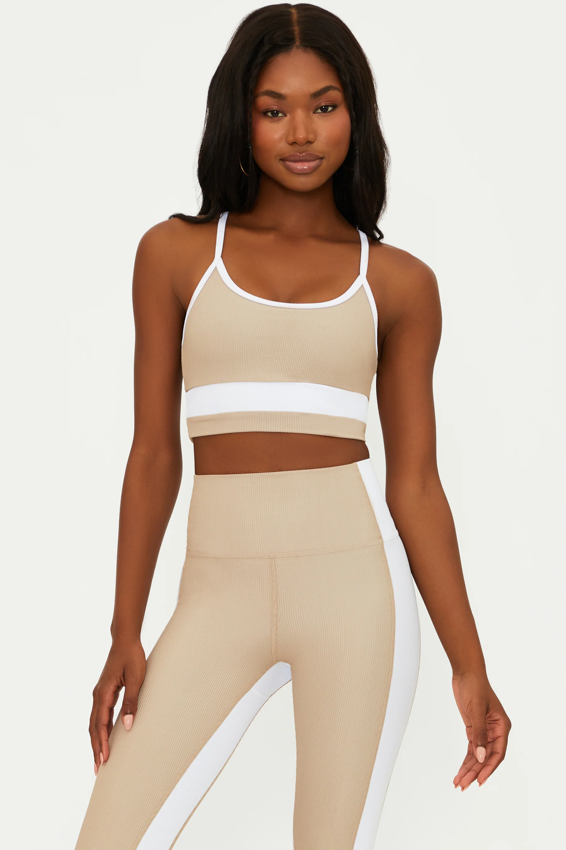 Eva Top Tan White Colorblock - Image 4
